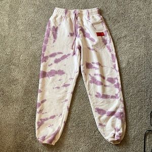 CHNGE Purple Tie-Dye Track Pants